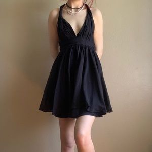 Guess black flowy mini dress